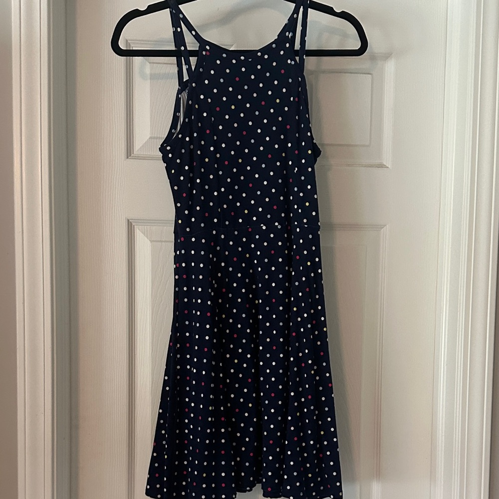 Arizona Jean Company Navy Polka Dot Mini Dress